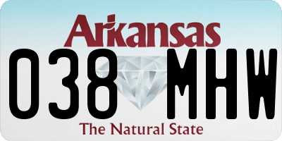 AR license plate 038MHW