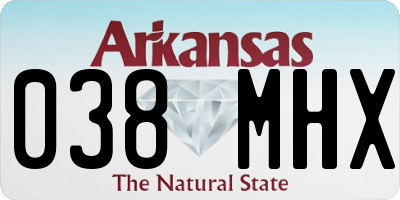 AR license plate 038MHX