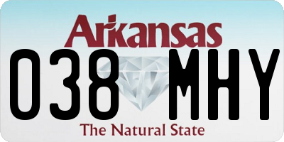 AR license plate 038MHY