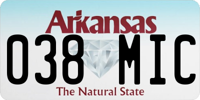 AR license plate 038MIC