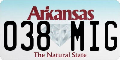 AR license plate 038MIG