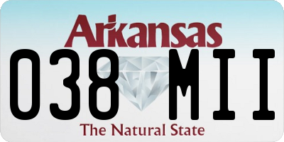 AR license plate 038MII
