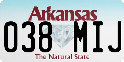 AR license plate 038MIJ