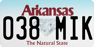 AR license plate 038MIK