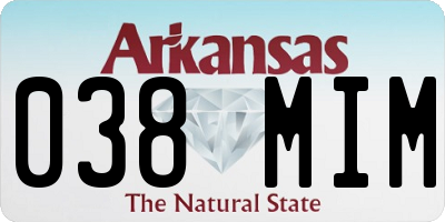 AR license plate 038MIM