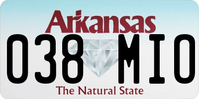 AR license plate 038MIO
