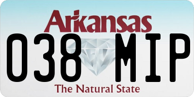 AR license plate 038MIP