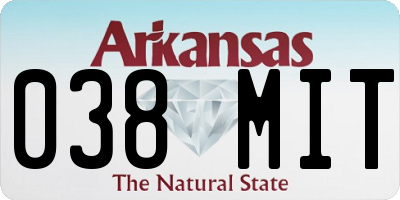 AR license plate 038MIT