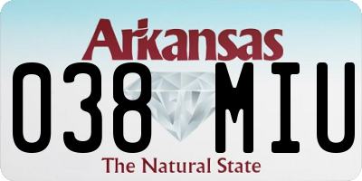 AR license plate 038MIU