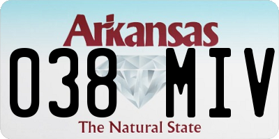 AR license plate 038MIV