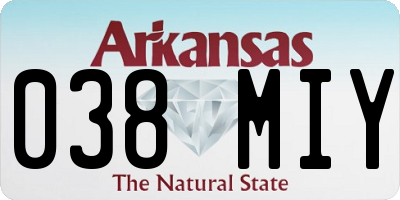 AR license plate 038MIY