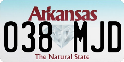 AR license plate 038MJD