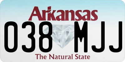 AR license plate 038MJJ