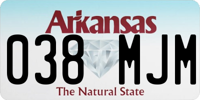AR license plate 038MJM