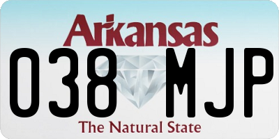 AR license plate 038MJP