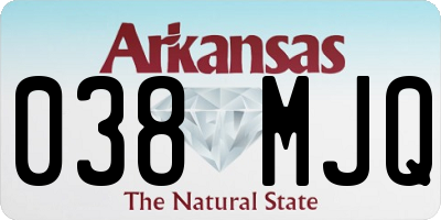 AR license plate 038MJQ