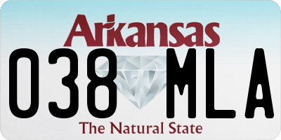 AR license plate 038MLA