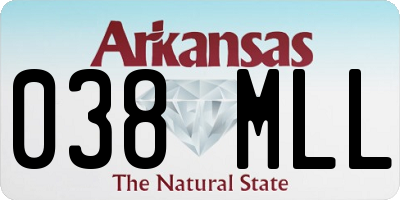 AR license plate 038MLL