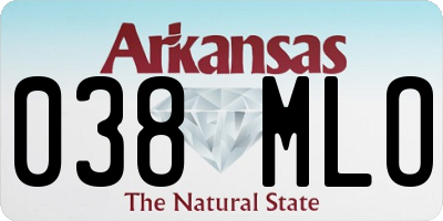 AR license plate 038MLO