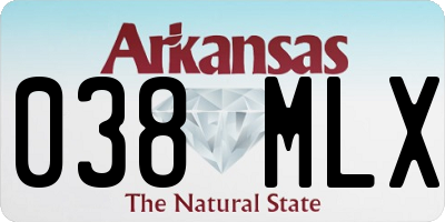 AR license plate 038MLX