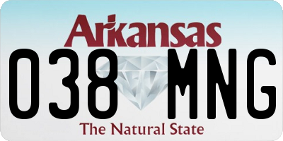 AR license plate 038MNG