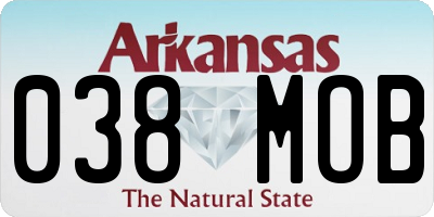 AR license plate 038MOB