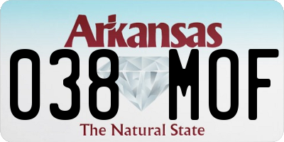 AR license plate 038MOF