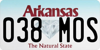 AR license plate 038MOS