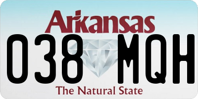 AR license plate 038MQH