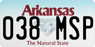AR license plate 038MSP