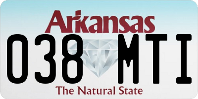 AR license plate 038MTI