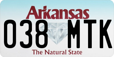 AR license plate 038MTK