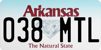 AR license plate 038MTL