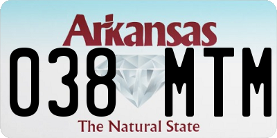 AR license plate 038MTM
