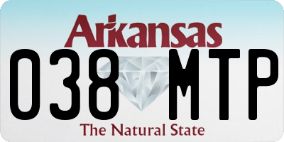 AR license plate 038MTP