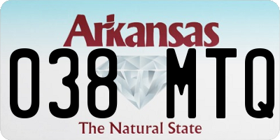 AR license plate 038MTQ
