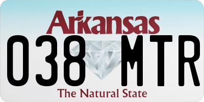 AR license plate 038MTR
