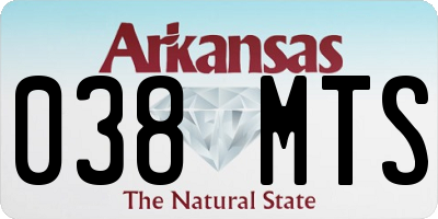 AR license plate 038MTS