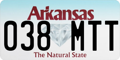 AR license plate 038MTT