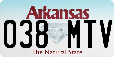 AR license plate 038MTV