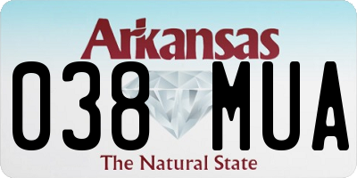 AR license plate 038MUA