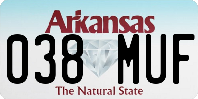 AR license plate 038MUF
