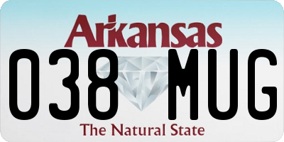 AR license plate 038MUG