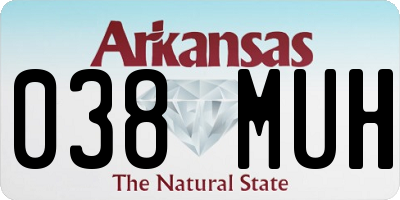 AR license plate 038MUH
