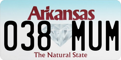 AR license plate 038MUM