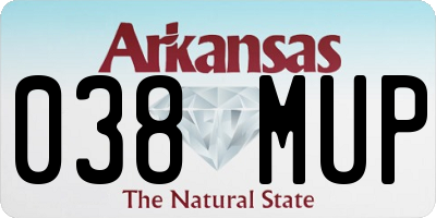 AR license plate 038MUP