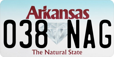AR license plate 038NAG