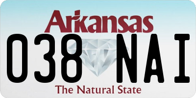 AR license plate 038NAI