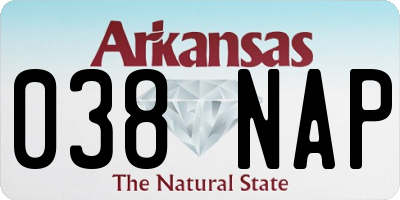 AR license plate 038NAP