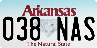 AR license plate 038NAS